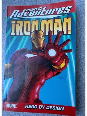 Marvel Iron Man Graphic Novel Preteen Book Soft Cover Red, Gold & Blue Artwork